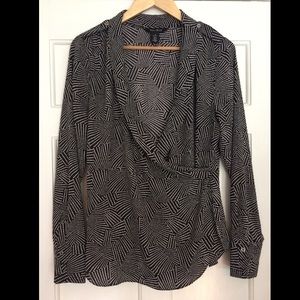 WHBM Wrap Blouse size 10